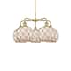 Option Brushed Brass / White Glass with Brown Rope