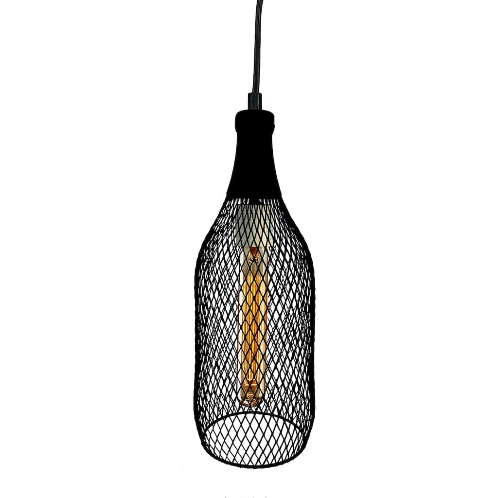 Cheryl 1-light Adjustable Height Black Edison Pendant
