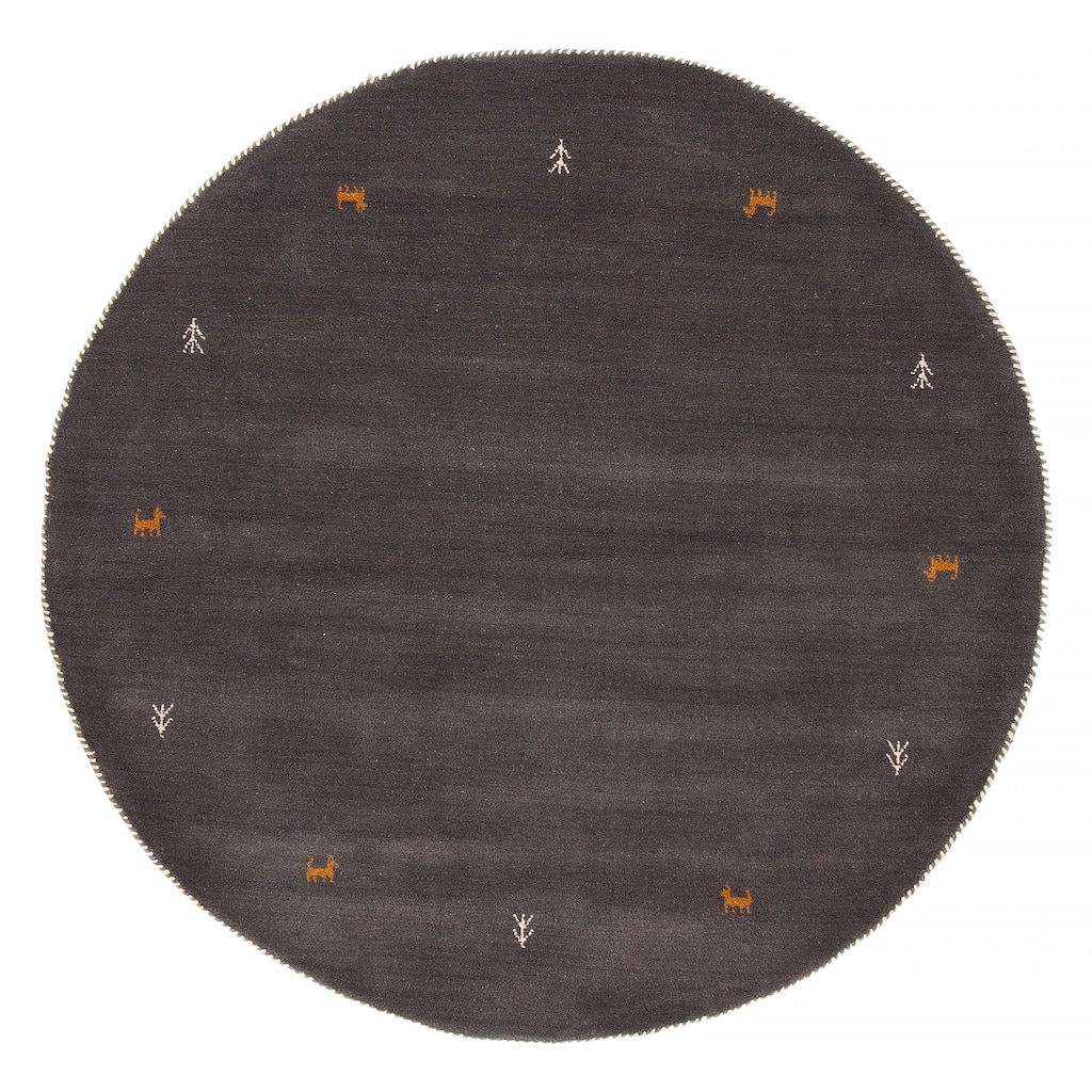 Kashkuli Gabbeh Grey Rug 4'8" x 4'8" - 4'8 x 4'8