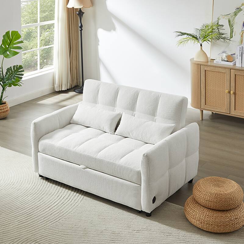 Pull-out Tufted Sofa Bed