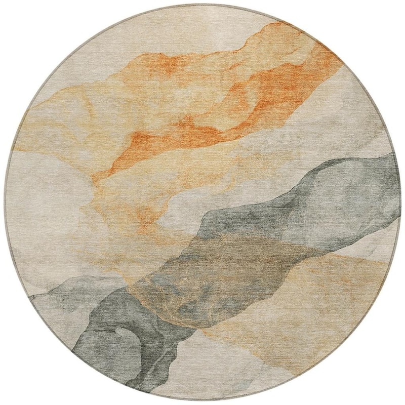 HomeRoots Abstract Transitional Rectangle Outdoor Rug