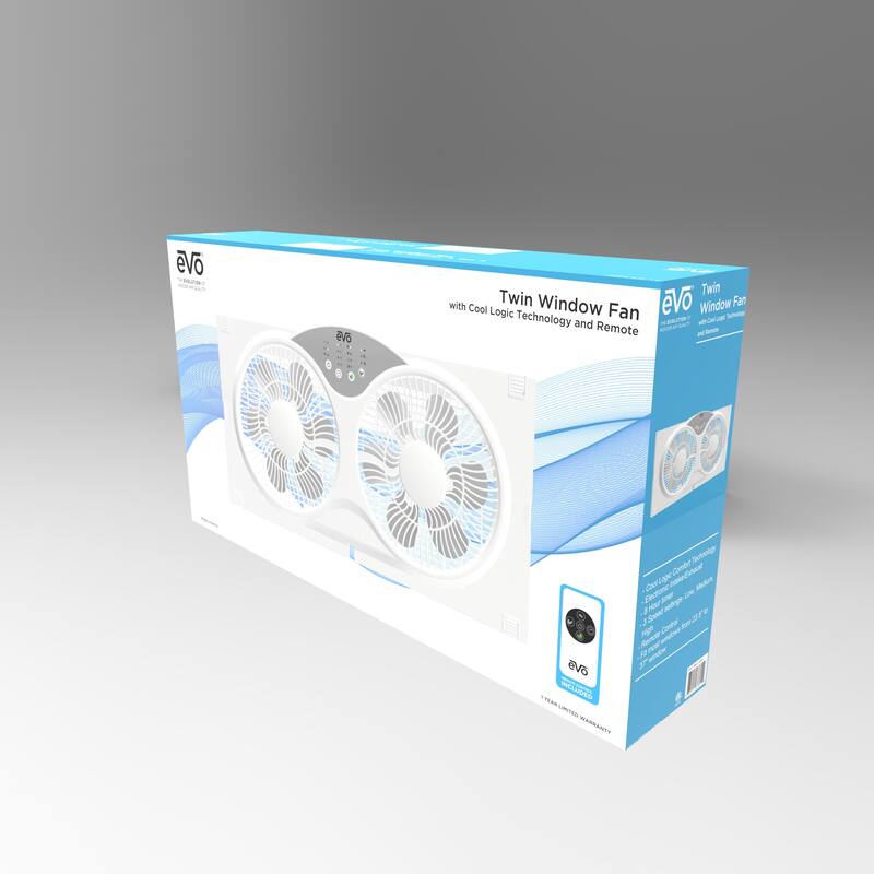EVO Electronic Remote Twin Window Fan
