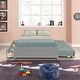 preview thumbnail 17 of 16, Simple Platform Bed Full Size Wood Bed Frame with Twin Trundle and 2 Drawers Suit for Kids Bedroom, No Box Spring Needed Grey