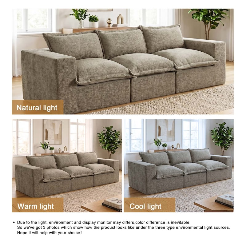 Comfy Cloud Couch Plush Modular Sectional Sofa For Living Room