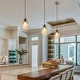 preview thumbnail 9 of 17, Elisie Mid-century Modern Pendant Light 1-Light Waterfall Glass Hammered Dome Kitchen Island Lighting Dining Room
