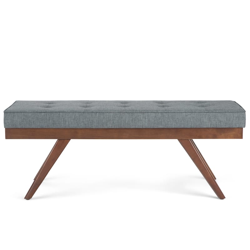 WYNDENHALL Keenan 48 inch Wide Mid Century Modern Rectangle Ottoman Bench