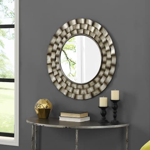 FirsTime & Co. Julissa Modern Metal Mirror, American Crafted, Aged Metallic, Mirror, 31.5 x 0.95 x 31.5 in