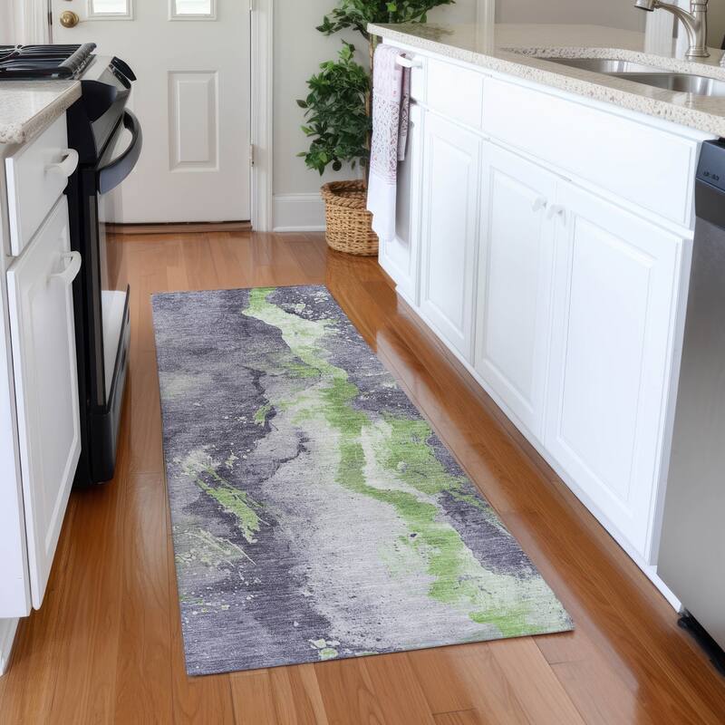 Premium Washable Super Soft Glam Chic Mayfield Rug - Lavender - 2'3" x 7'6"