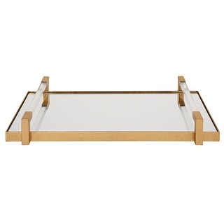 Uttermost Deki Gold Mirrored Tray - 23.75"W x 3.13"H x 13.5"D
