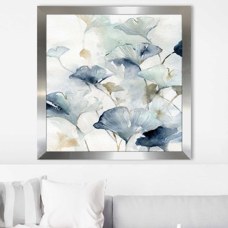 "Indigo Ginkgo II (Square)" by Carol Robinson Print on Acrylic