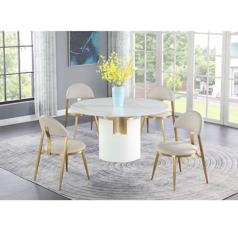 Somette Kona Taupe Elegant Side Chair Set, Set of 2
