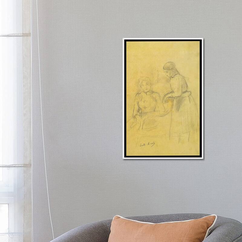 iCanvas "Portrait Of Alice Gamby And Julie Manet, 1889" by Berthe Morisot Framed