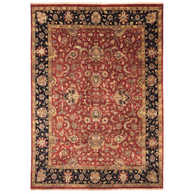 ECARPETGALLERY Hand-knotted Jamshidpour Dark Red Wool Rug - 8'5 x 11'8