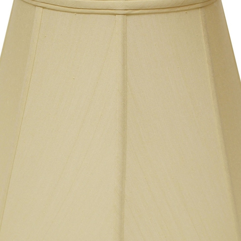 18" Antique White Slanted Empire Monay Shantung Lampshade - 17"x17"x12"