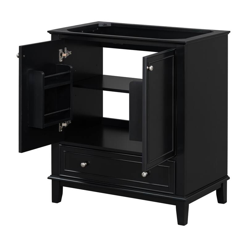 30" Bathroom Vanity without Sink, Base Only,Multi-functional Bathroom Cabinet with Doors and Drawer,Solid Frame and MDF Board