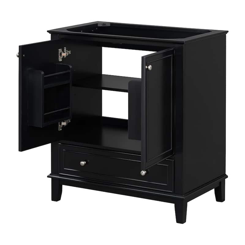 Roomfitters 30" Bathroom Vanity Base Only without Sink Multi-Functional Cabinet with Doors and Drawer MDF Frame