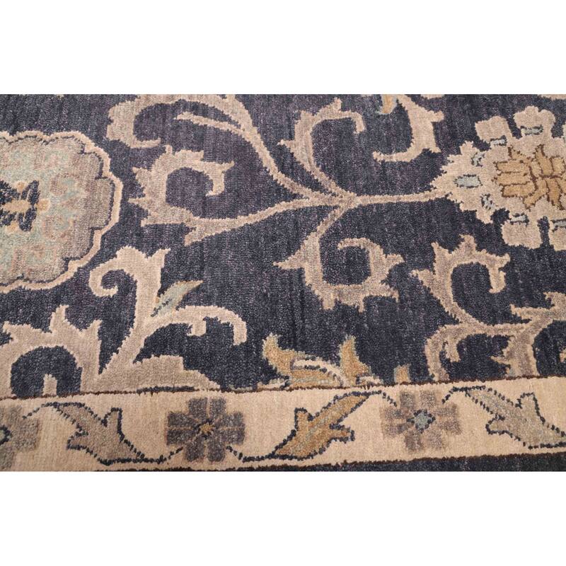 ECARPETGALLERY Hand-knotted Jamshidpour Dark Navy Wool Rug - 9'6 x 13'3