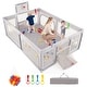 preview thumbnail 1 of 7, Gymax 81'' x 57'' Extra Large Playpen for Babies & Toddlers - Grey Grey