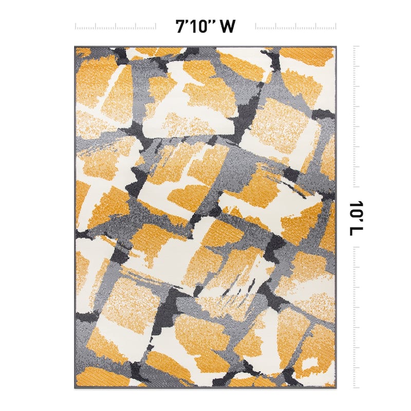 World Rug Gallery Contemporary Abstract Design Area Rug