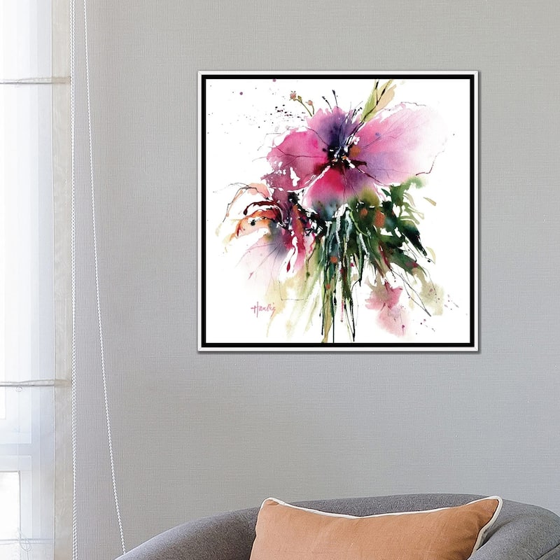 iCanvas "Hibiscus" by Pamela Harnois Framed