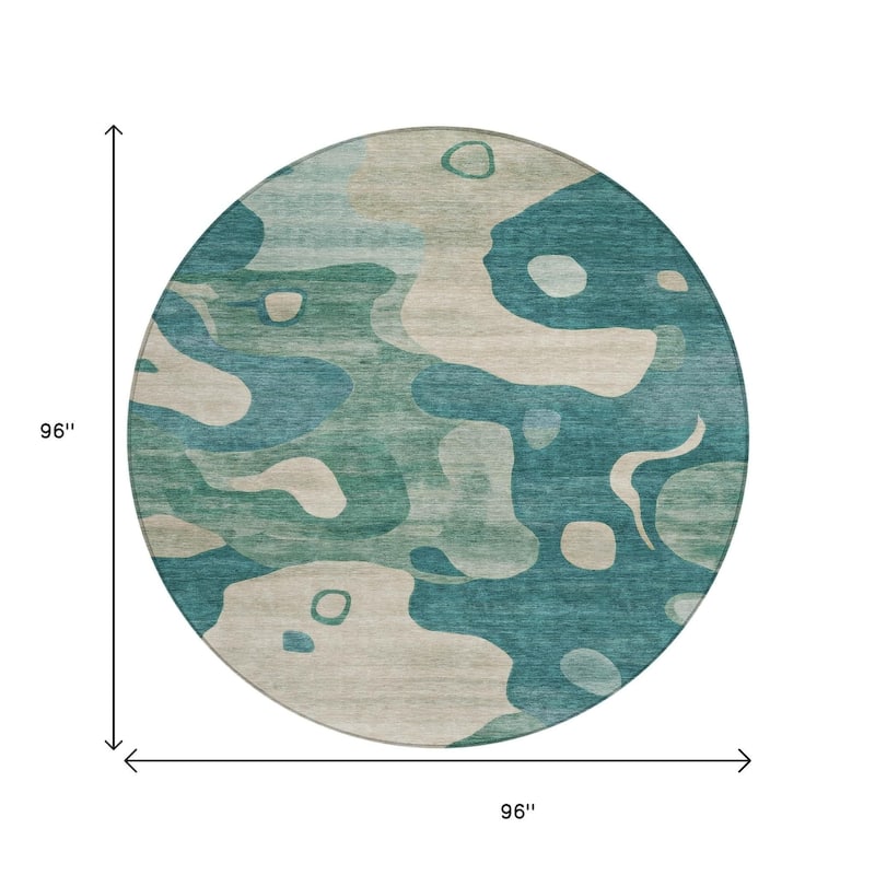 HomeRoots Abstract Transitional Rectangle Outdoor Rug