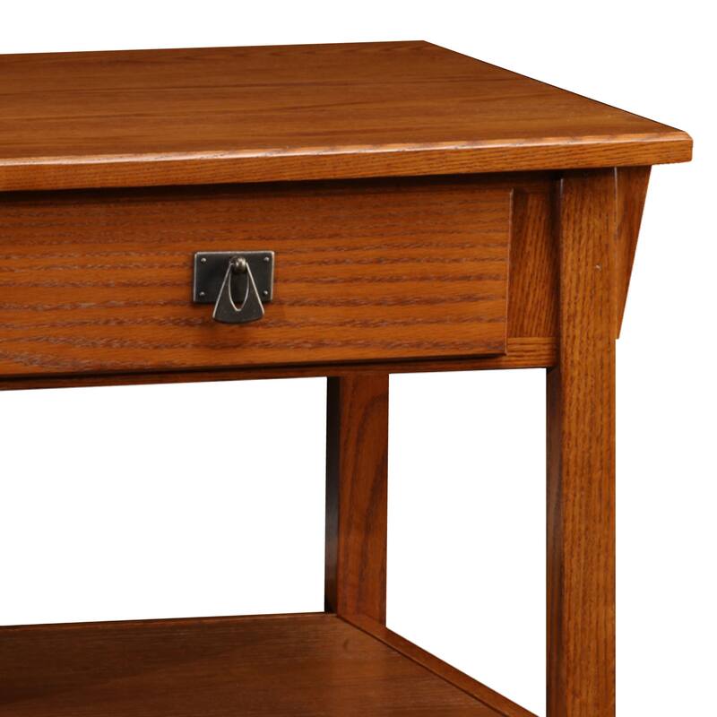 Leick Home Mission Two Drawer Coffee Table with Shelf