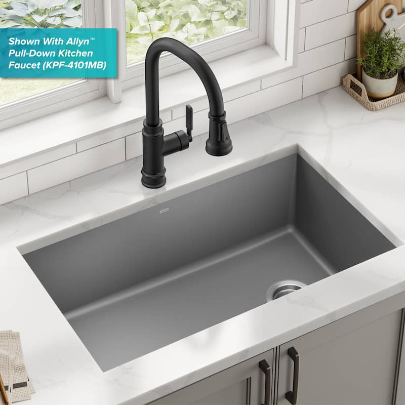 KRAUS Forteza Granite 32 inch 1-Bowl Undermount Kitchen Sink