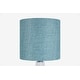 preview thumbnail 58 of 106, 16-in. Glass Lamp w/ Brushed Nickel Accents and Drum Shade