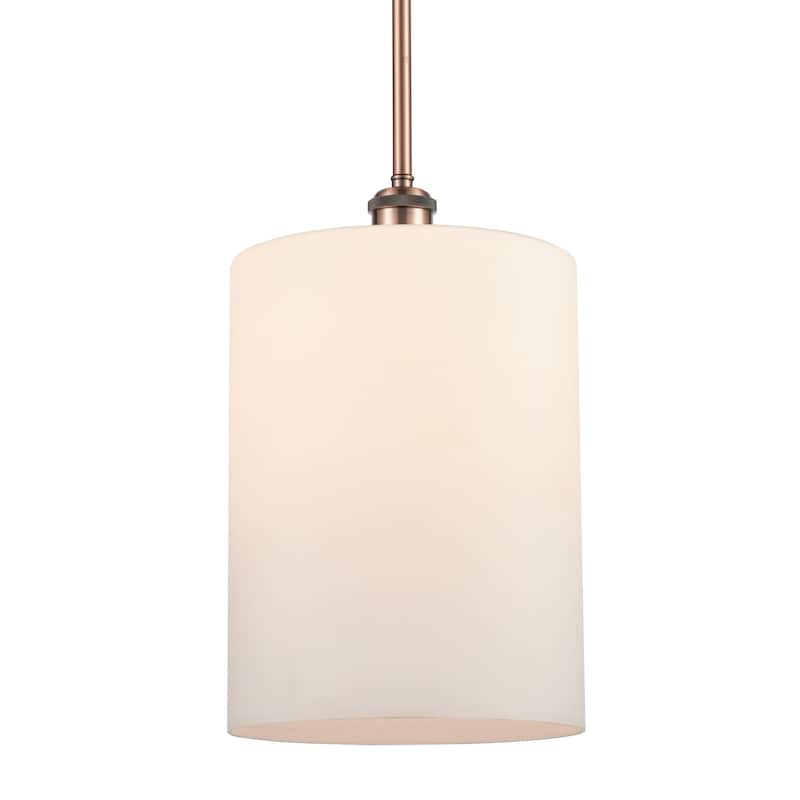 Innovations Lighting 516-1S-14-9-L Cobbleskill Pendant Cobbleskill 9" - Matte White / Antique Copper