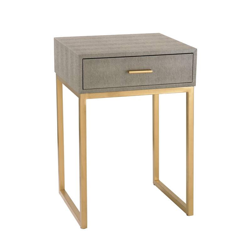 Elk Home Shagreen Gray Fabric 16 Inch Wide Accent Table