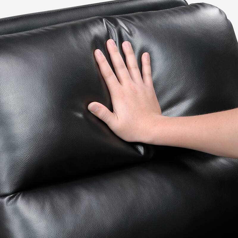 Preston 35" Faux Leather Swivel Glider Recliner - 360-Degree Swivel