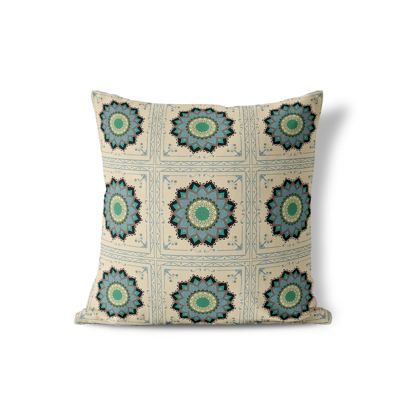 Amrita Sen Twilight Blossom Indoor Outdoor Pillow with Zip - 20" x 20"