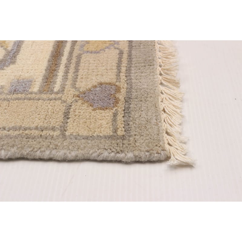 ECARPETGALLERY Hand-knotted Royal Oushak Light Grey Wool Rug - 9'0 x 11'11