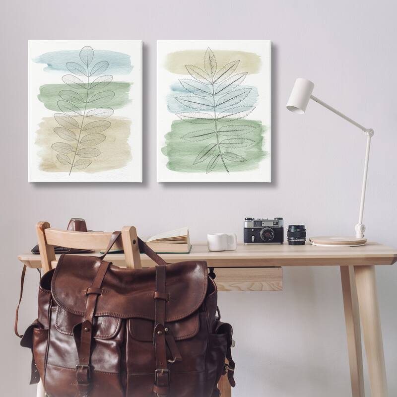 Stupell Spring Forest Branches Over Soft Cool Neutrals, 2pc Multi Piece Canvas Wall Art Set