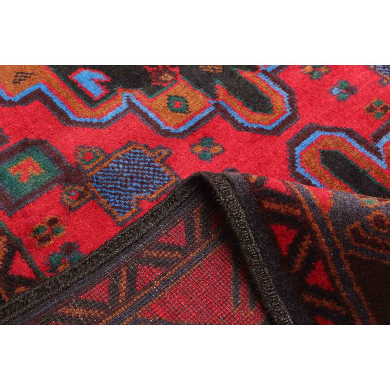 ECARPETGALLERY Hand-knotted Teimani Red Wool Rug - 2'11 x 4'7