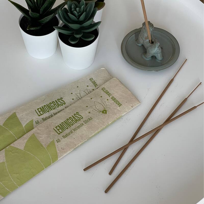 Handmade Elephant Soapstone Incense Holder with Stick Incense