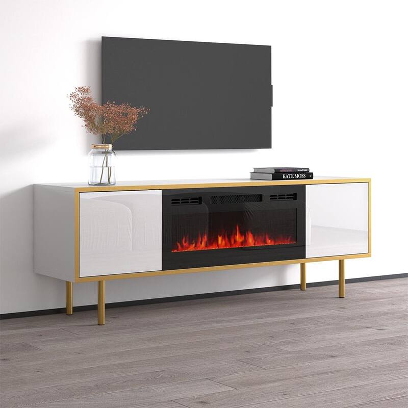 Goldie BL-EF Electric Fireplace 65" TV Stand
