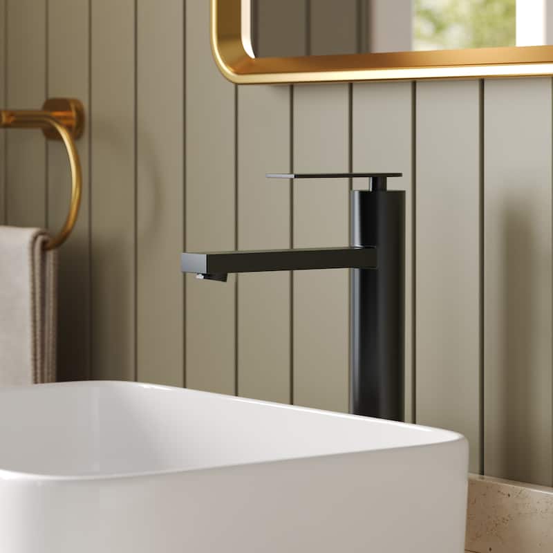 GRANDJOY 2-Pack High-Arc Bathroom Vanity Faucet, Single Hole Installation