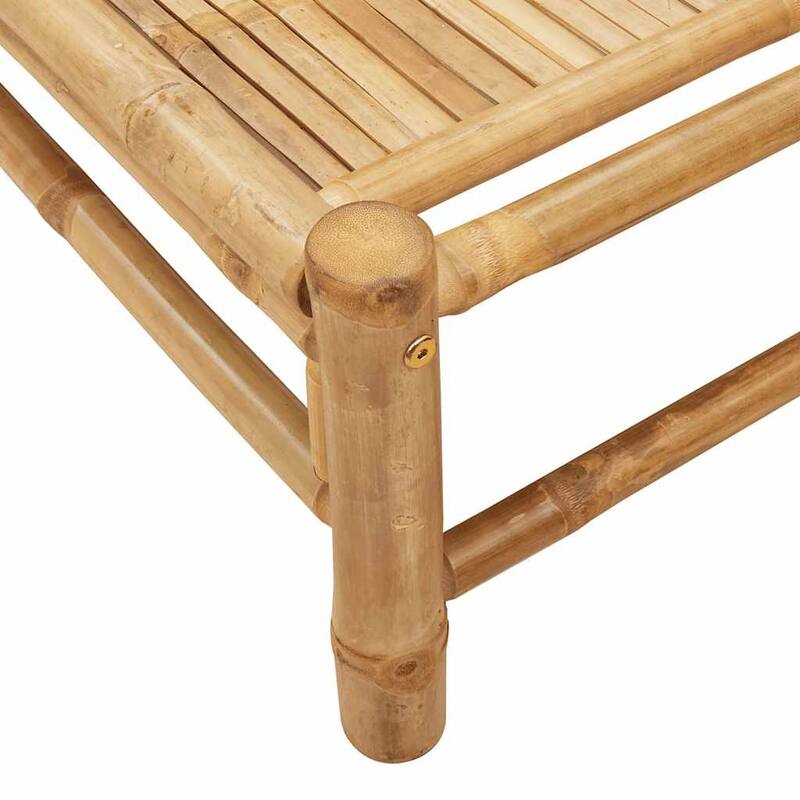 vidaXL Sun Lounger Natural bamboo Bamboo Adult-size - 78.3 x 21.7 x 25.2