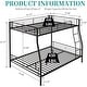 preview thumbnail 3 of 7, Heavy Duty Metal Bunk Bed Full Over Queen Bunk Bed Frame for Adults