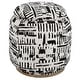 preview thumbnail 1 of 5, Uttermost 23195 Dialogue 18" Wide Fabric Accent Stool Black / White