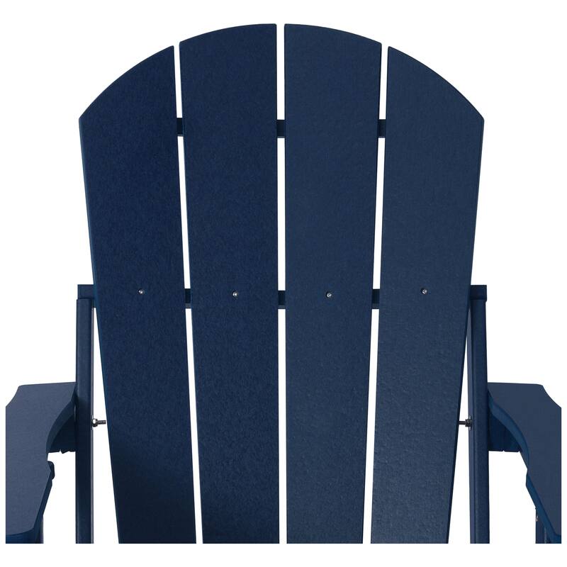 Laguna Outdoor Folding Adjustable Adirondack Chair with Cup Holder & Hideaway Ottoman