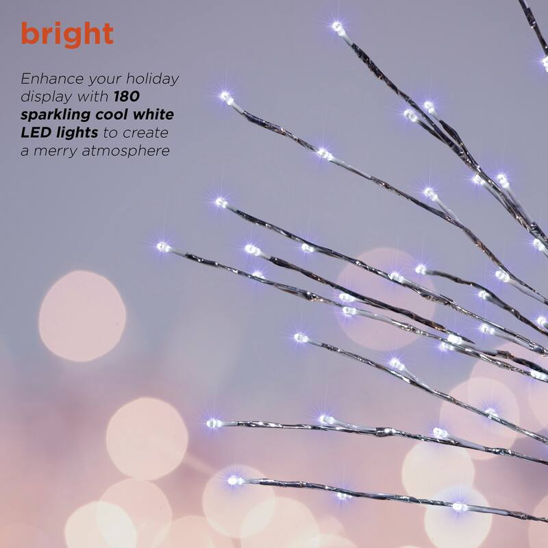 Alpine Corporation 60"H Indoor/Outdoor Artificial Christmas Tree with LED Lights