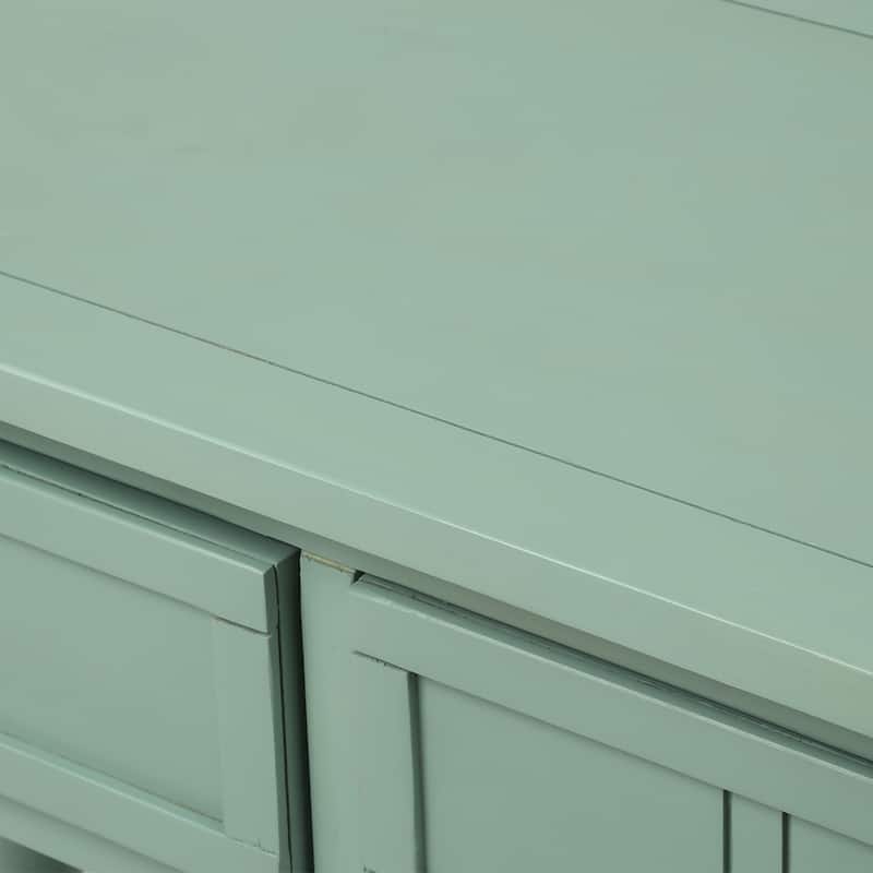 Modern Console Table with Two Drawers and Bottom Shelf