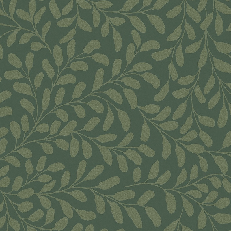 Graham & Brown Gilded Leaf Olive Wallpaper
