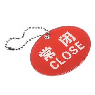 Valve Identifier Tag Normally Closed Labeling Holder, White on Red ...