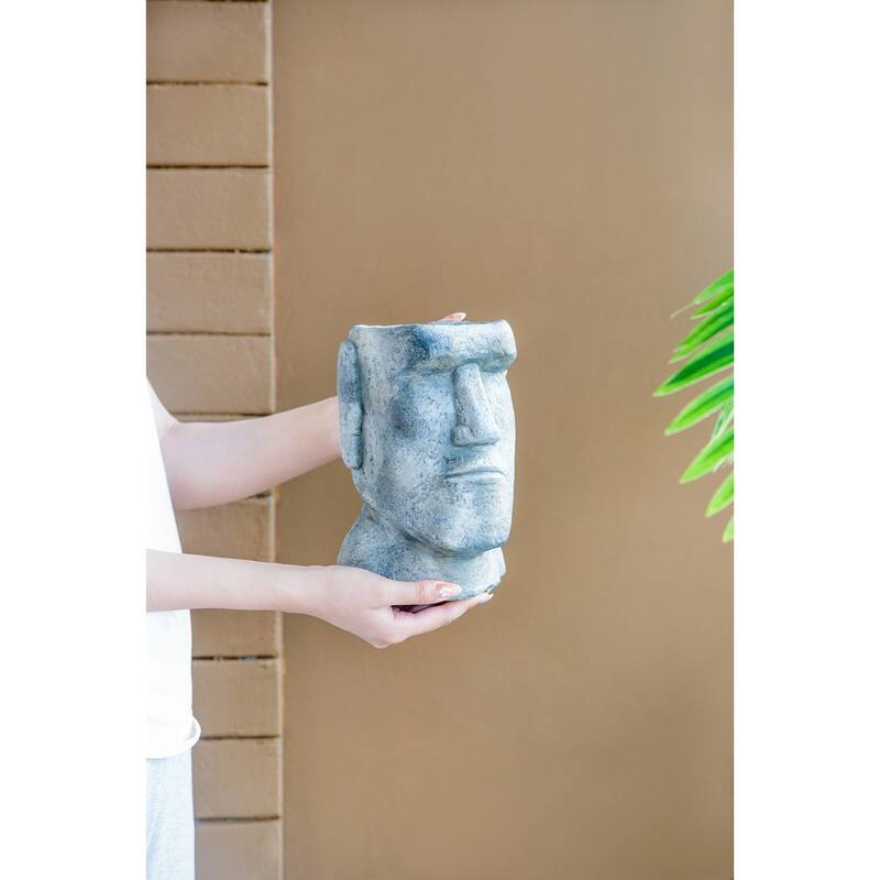 GDFStudio Easter Island Cement Small Planter