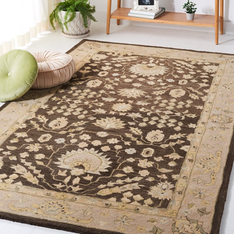 SAFAVIEH Handmade Anatolia Ferdinanda Traditional Oriental Hand-spun Wool Rug