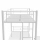 preview thumbnail 14 of 13, White Twin over Twin Size Metal Heavy-duty Bunk Bed with Noise Reduced, Safety Guardrail