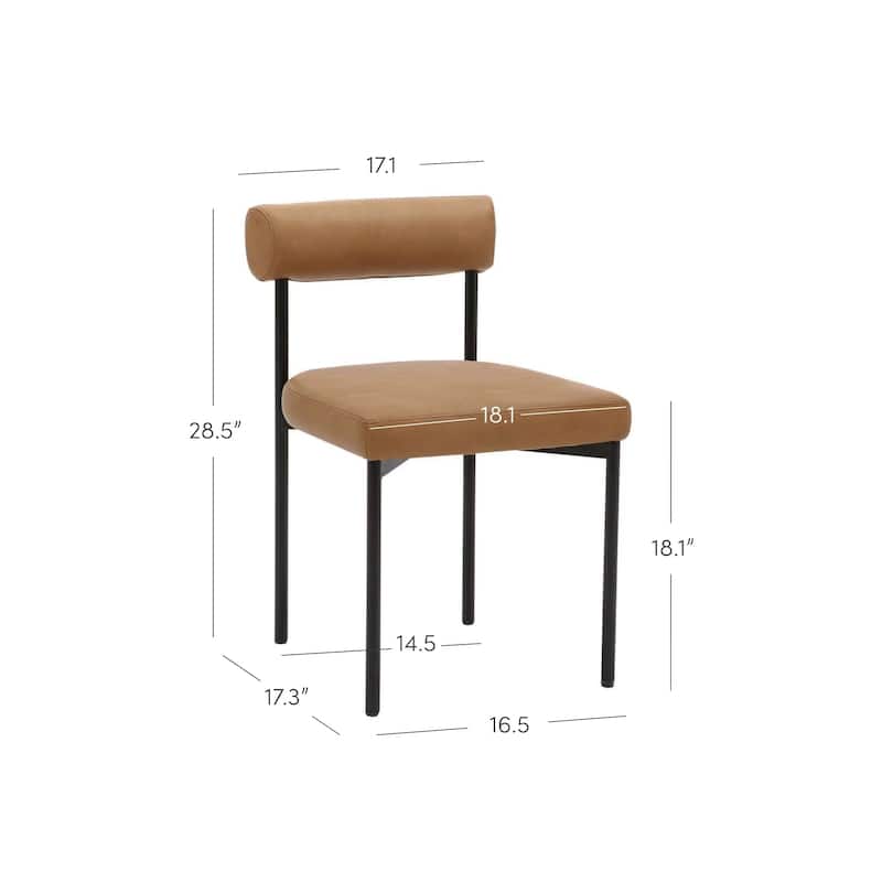 Nathan James Dahlia Counter Height Barstool or Dining Chair with Back and Upholstered Cushion